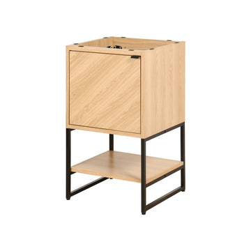 Juhl Chevron-Front Modern Minimalist 2-Shelf Bath Vanity Cabinet Only (Sink Basin Not Included) - JONATHAN Y